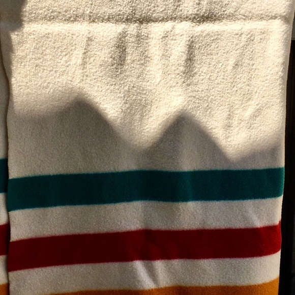 Baron Woolen Mills Multi Stripe Premium Wool 1940s Vintage Blanket - Picture 8 of 9